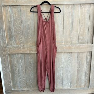 LSPACE Brown Shell/Coquille Jumpsuit Romper - Size Medium
